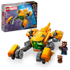 LEGO Marvel Baby Rocket’s Ship open cockpit for quick space-play adventures.