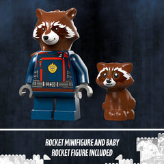 LEGO Marvel Baby Rocket’s Ship 330-piece set for creative building fun.