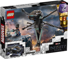 Includes Black Panther, Shuri, and Chitauri minifigures for battles