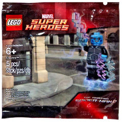 LEGO Marvel Electro minifigure with two electric bolts for dramatic display and play