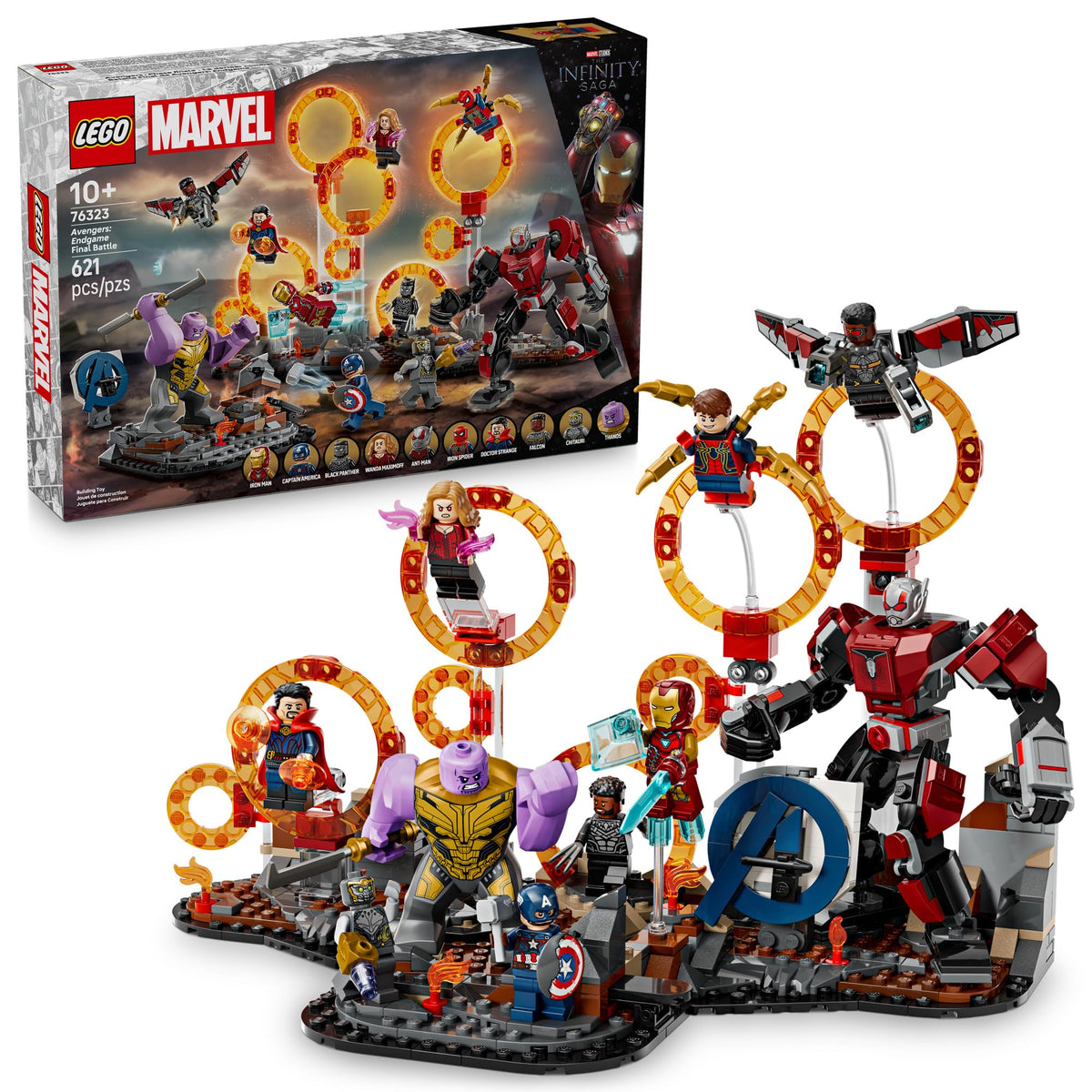 LEGO Marvel Endgame final battle figures lineup for epic hero showdown play