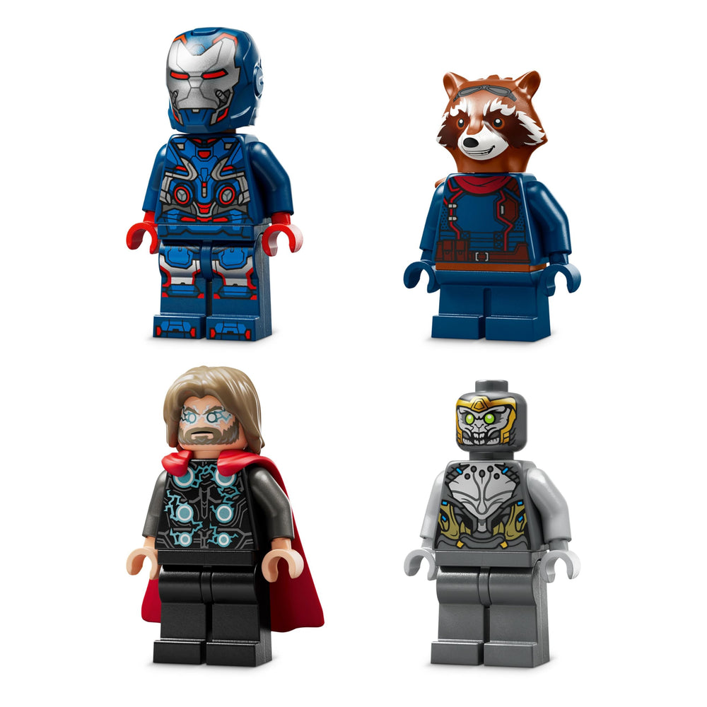 LEGO Marvel Endgame Rocket minifigure with stud shooter