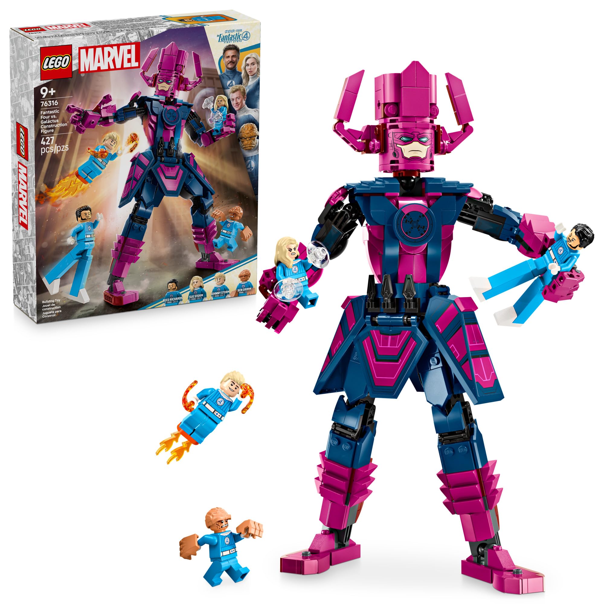 LEGO Marvel Fantastic Four vs Galactus set ready for imaginative battles