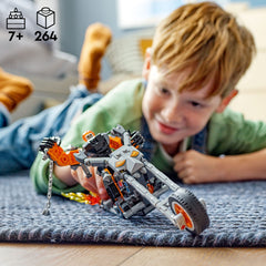 Ghost Rider bike stand keeps the model upright during action play.