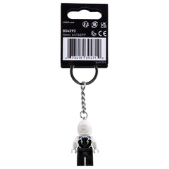LEGO Marvel Ghost-Spider key chain attached to keys for easy access.