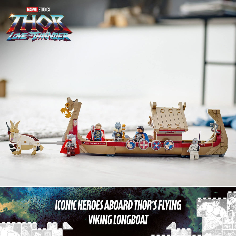 LEGO Marvel The Goat Boat 76208 goats in flight scene for dynamic imagination