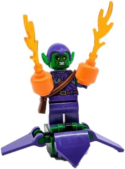 LEGO Marvel Green Goblin glider details ideal for dynamic scenes.