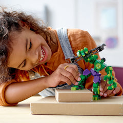 LEGO Marvel Hulk Mech Armor crushing hands support dramatic fight scenes