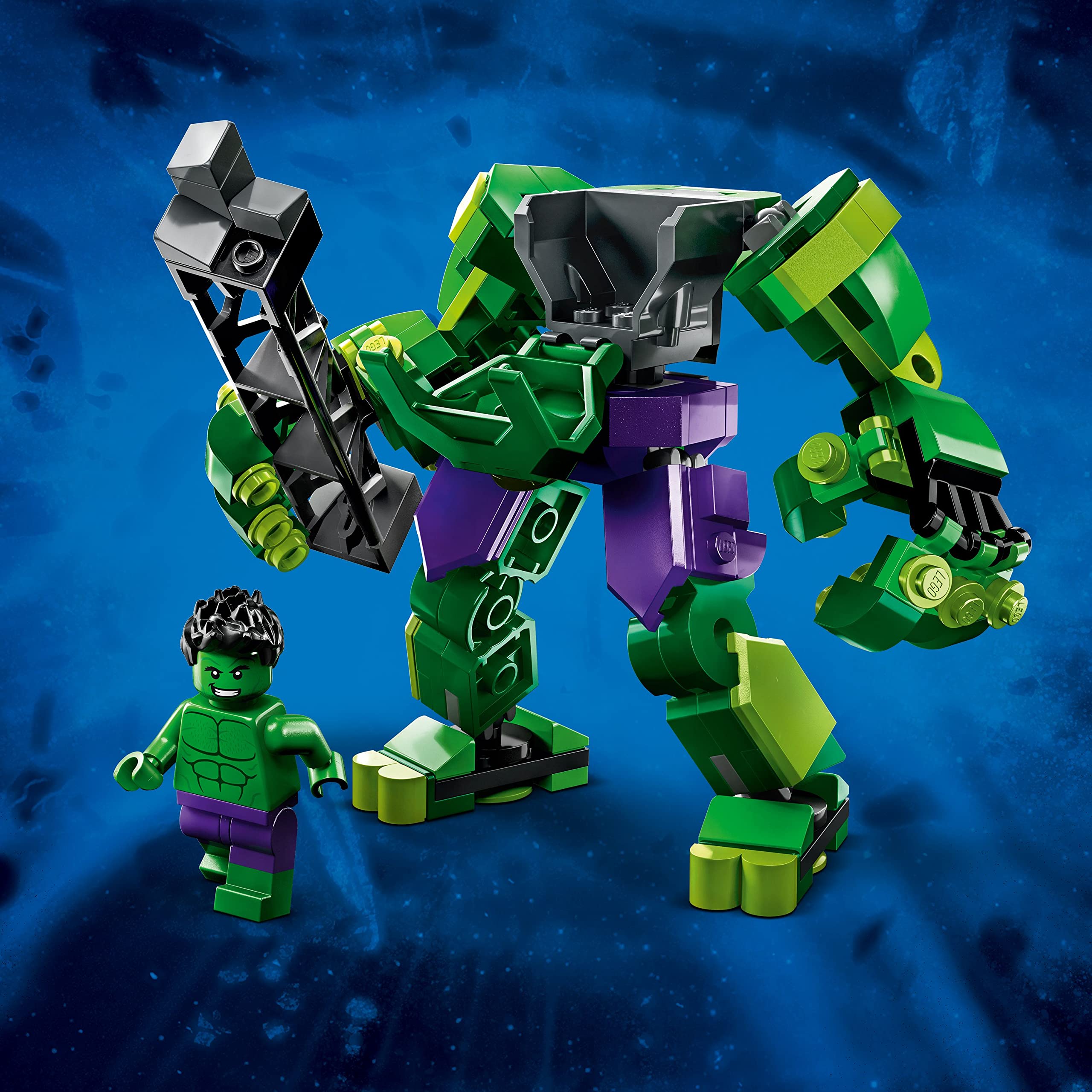 LEGO Marvel Hulk Mech Armor offers portable play and easy display