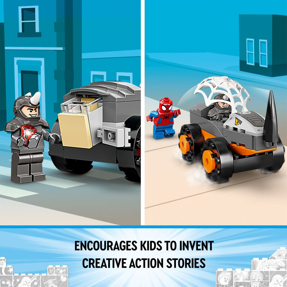 LEGO Marvel Hulk and Rhino monster trucks clash for action-packed playdates