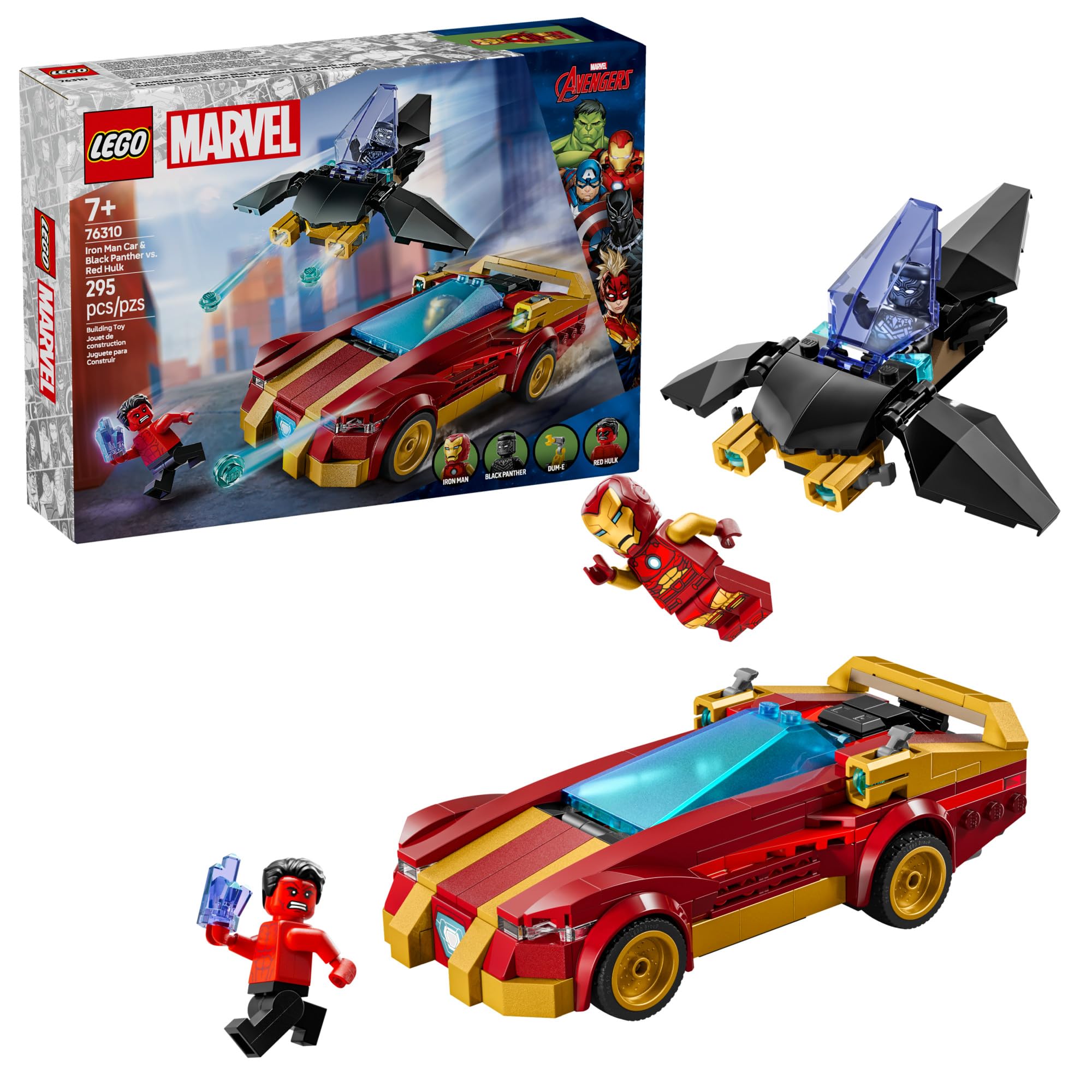 LEGO Marvel Iron Man car with opening cockpit for engaging play