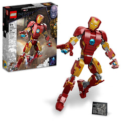 LEGO Marvel Iron Man figure stands 9 inches tall for eye catching display