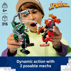 LEGO Marvel Mech Battle Doc Ock mech with articulated tentacles for dramatic clashes.