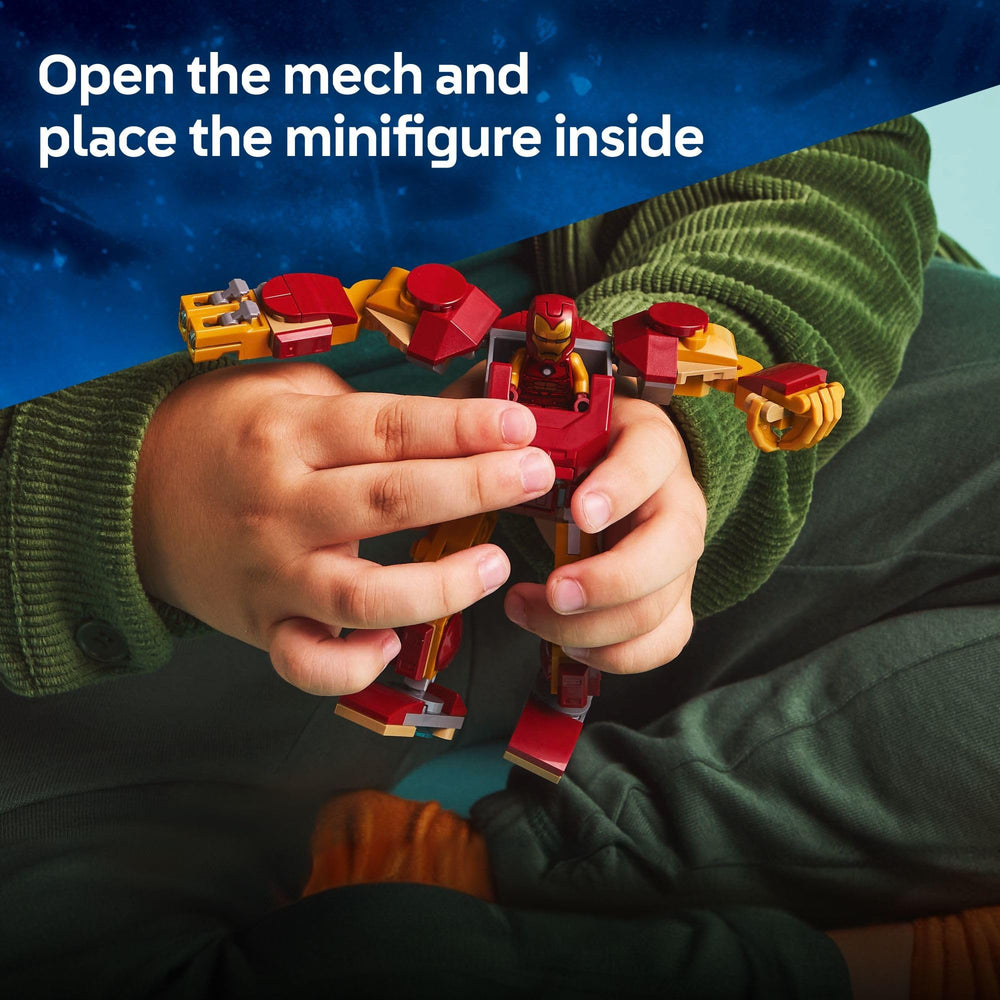 LEGO Marvel Iron Man Mech movable arms and legs in action pose