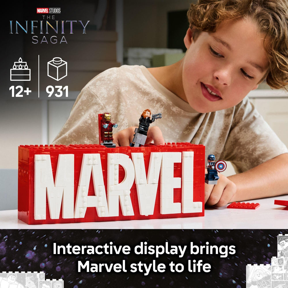 Hulk, Thor, Iron Man, Black Widow, Captain America minifigures bring Avengers action to life.