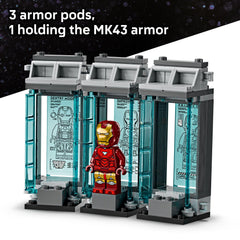 LEGO Marvel MK3 mech with cockpit—movement and posing options for action scenes.