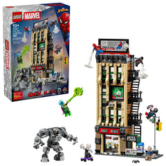 LEGO Marvel Spider-Man Daily Bugle exterior facade with fire escape for imaginative play