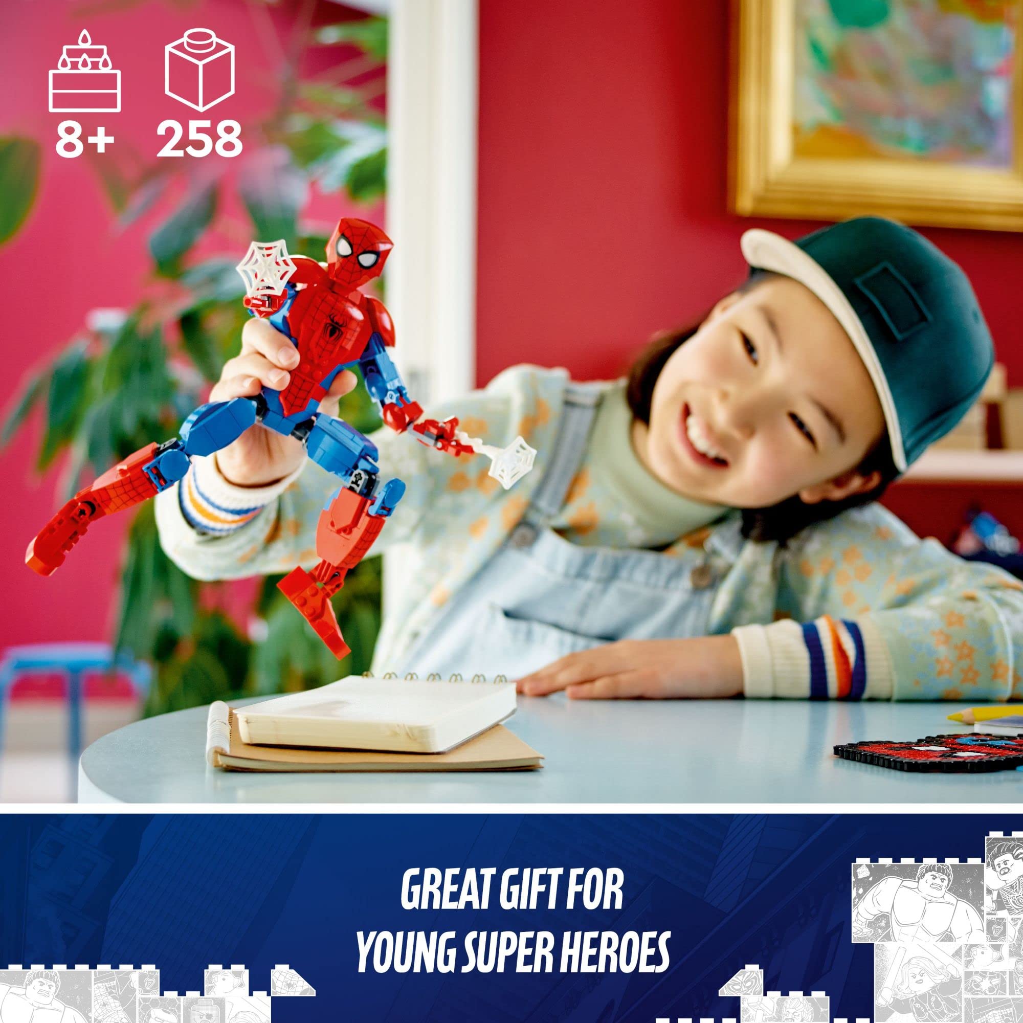 LEGO Marvel Spider-Man figure for action-mission play and gift ideas for fans.