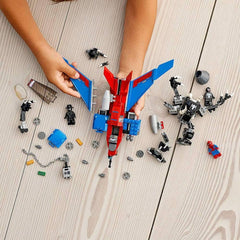 LEGO Marvel Spider-Man Venom Mech cockpit entry for Venom minifig action