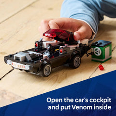 LEGO Marvel Spider-Man vs Venom Muscle Car cockpit opening for minifigure seating