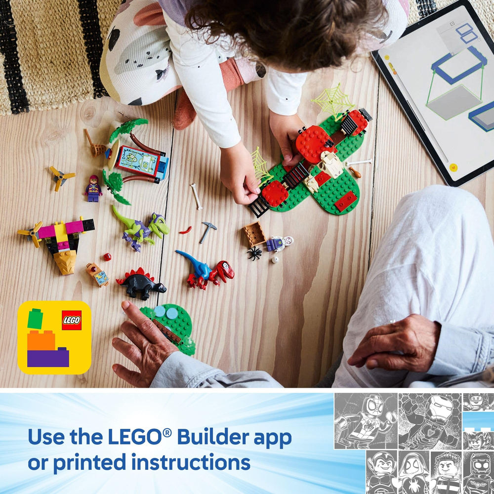 Large web elements enhance creative missions in the LEGO Spidey set