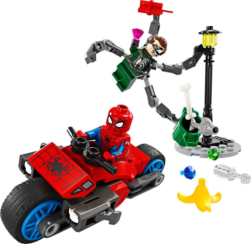 LEGO Marvel trash can accessory with assorted items for storytelling