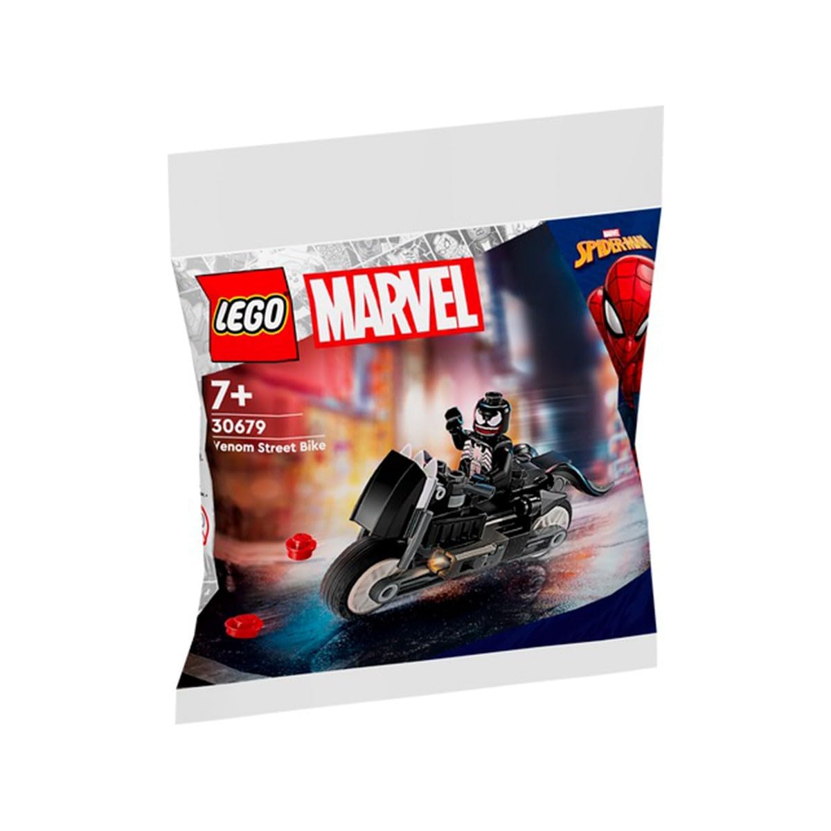 Lego Marvel Venom minifigure included for heroic mini adventures.