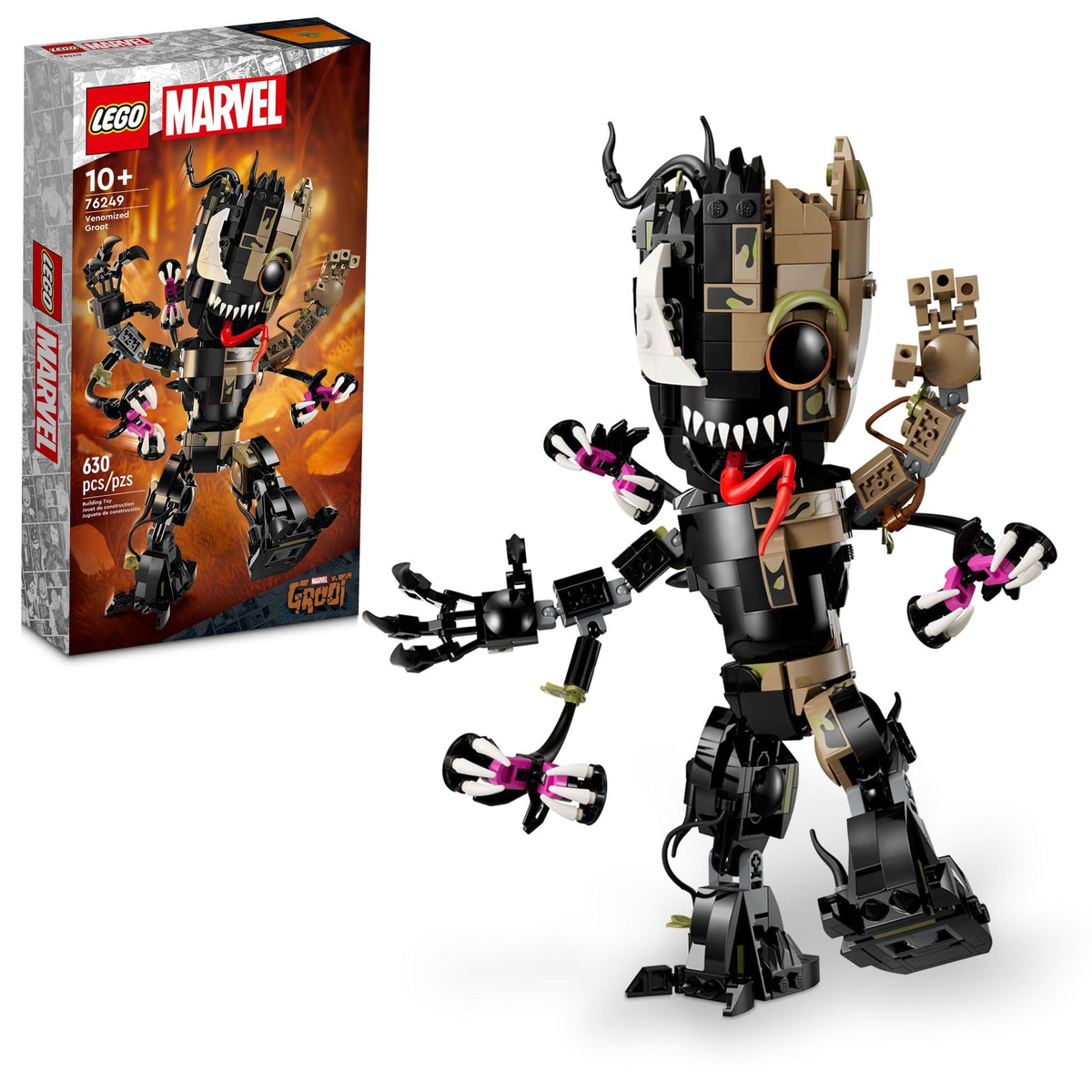 LEGO Marvel Venomized Groot build phase for immersive play and display.