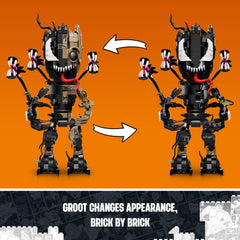LEGO Marvel Venomized Groot figure on display as collectible.