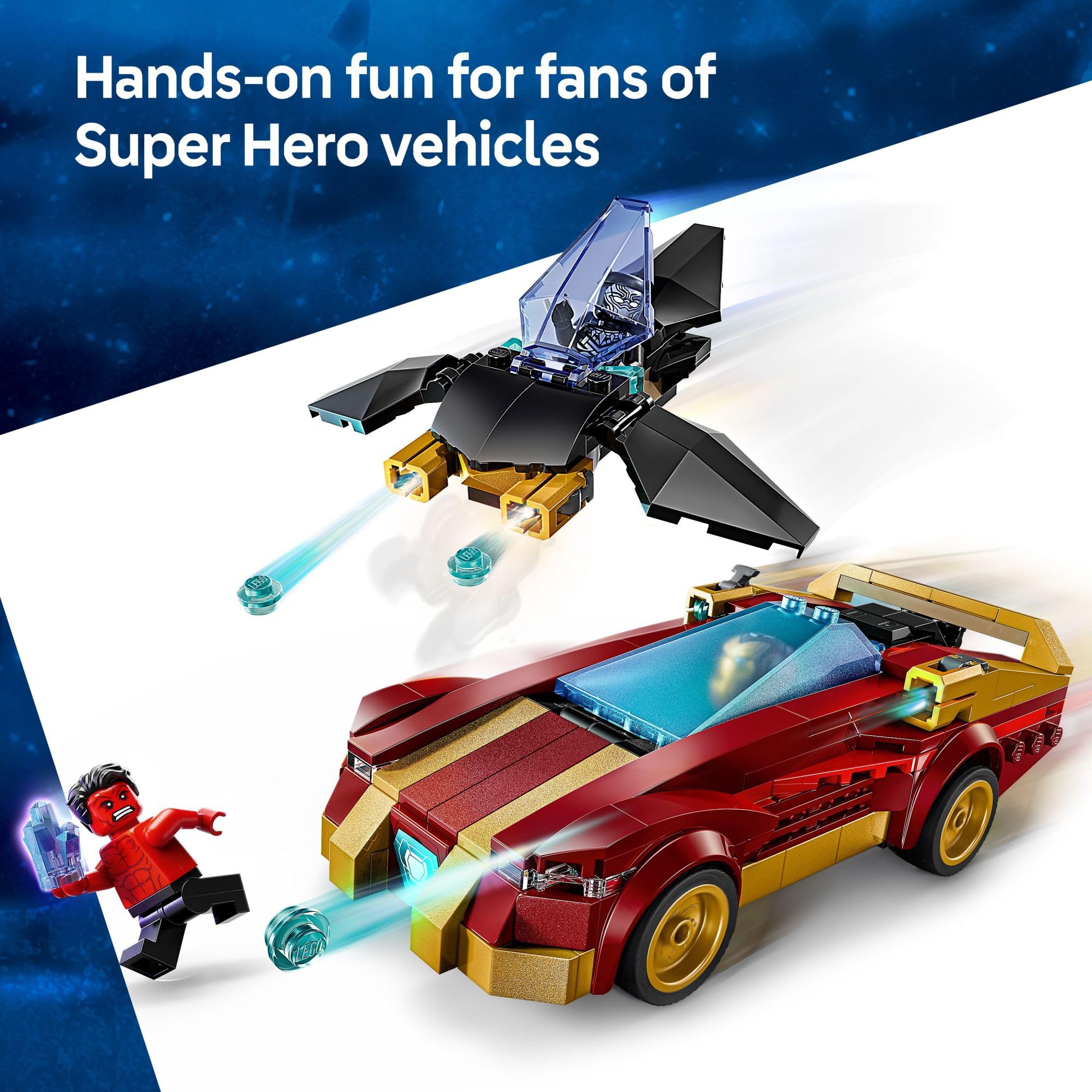 LEGO Marvel vibranium crystal accessory sparks imaginative role play