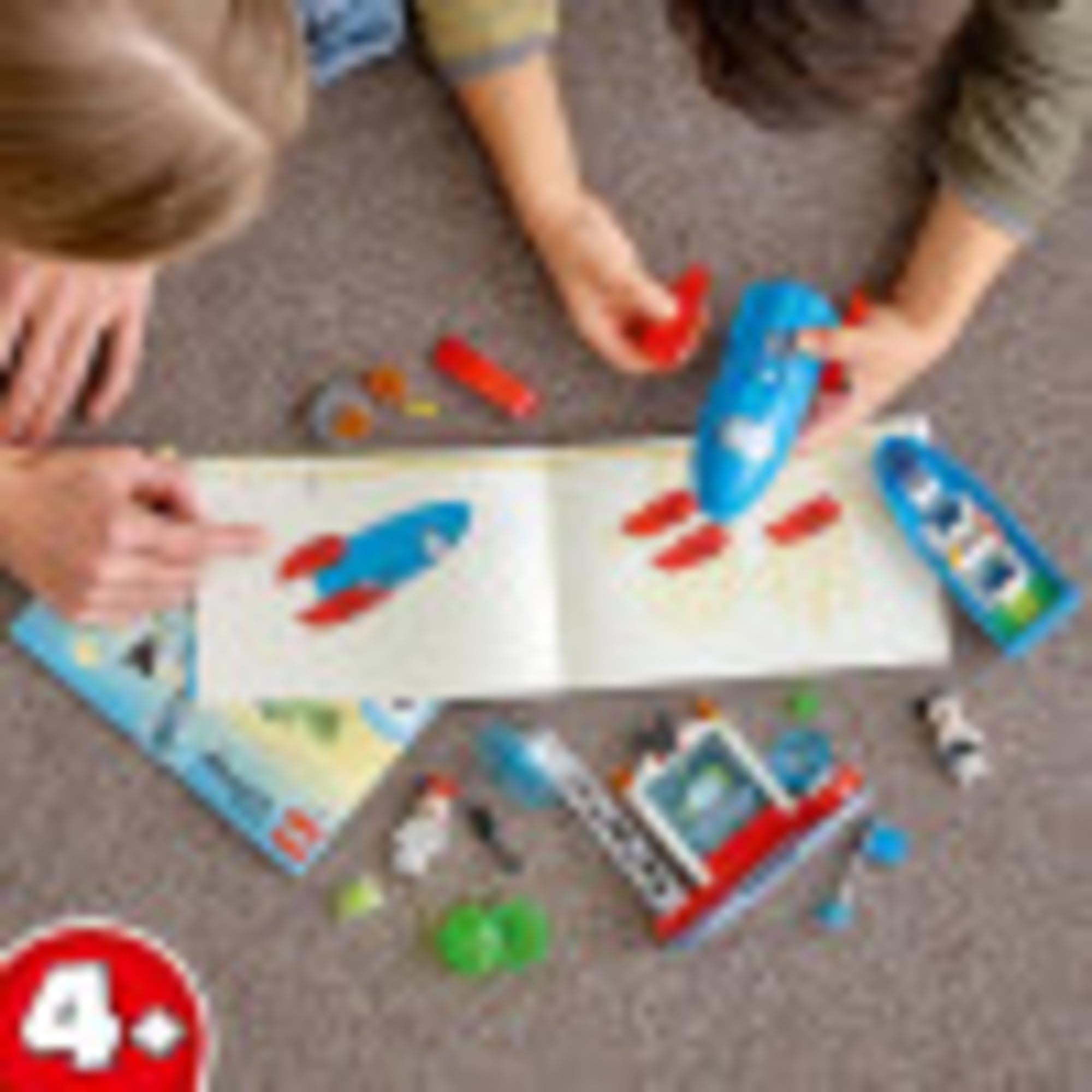LEGO Mickey and Minnie minifigures on space rocket inspire storytelling during play.