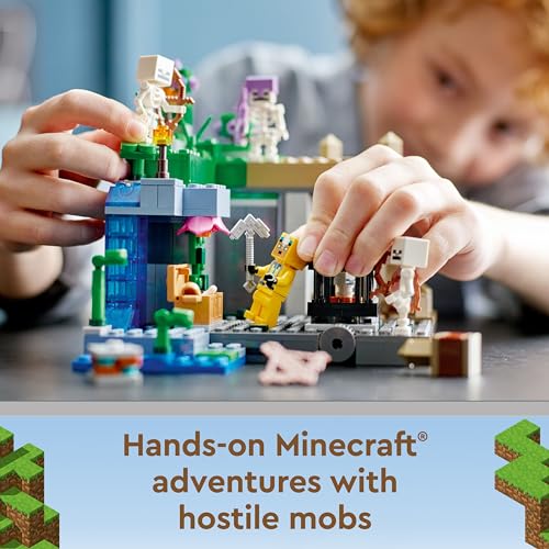 LEGO Minecraft 21189 Skeleton Dungeon rotating skeleton spawner for dramatic reveals