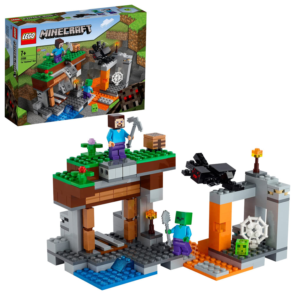 LEGO Minecraft Abandoned Mine front view inspires imaginative mining adventures.