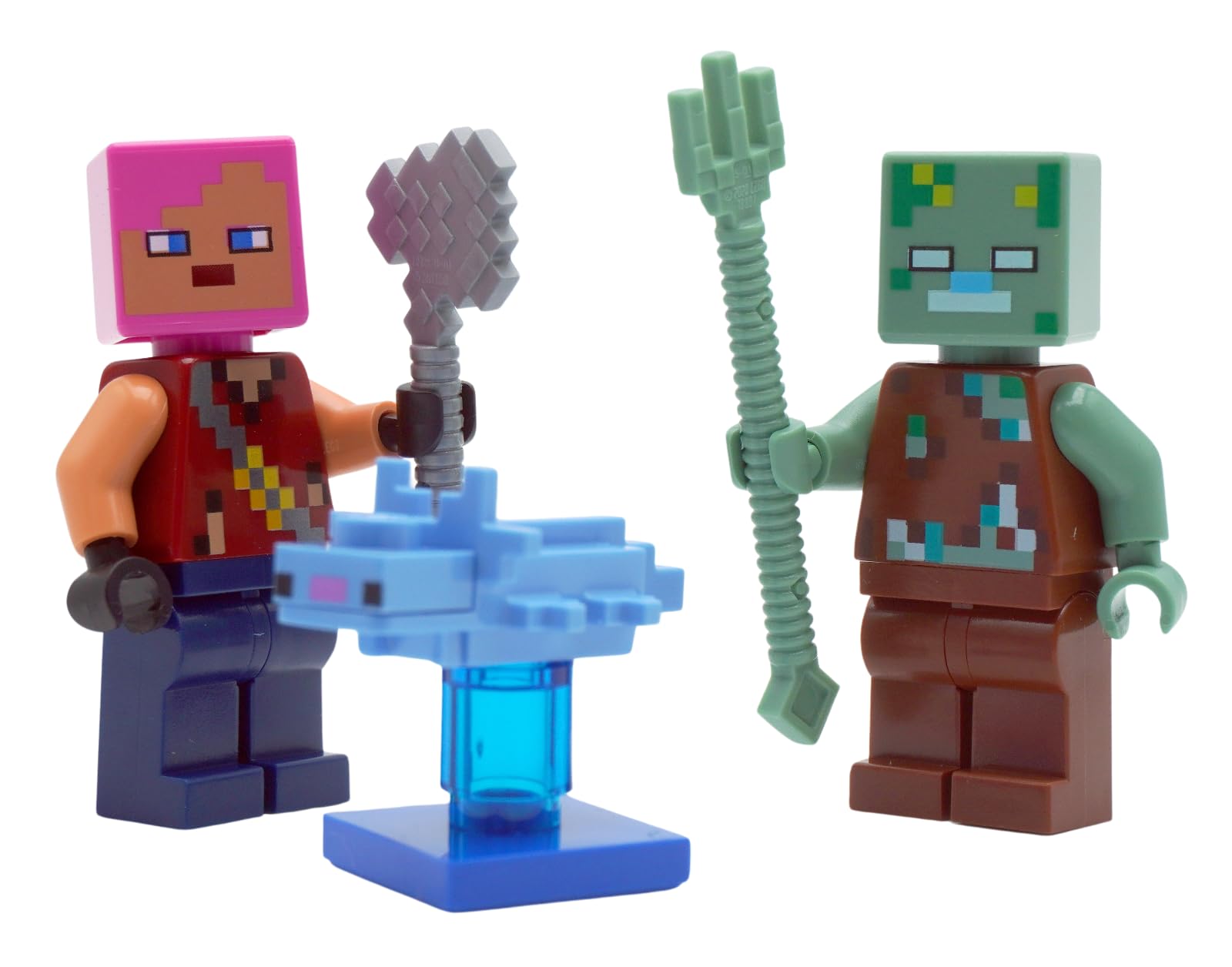 LEGO Minecraft Drowned minifig included for dramatic underwater adventures