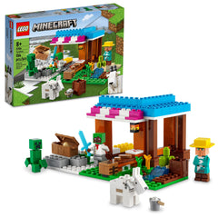 LEGO Minecraft bakery building kit 21184 front view for creative play