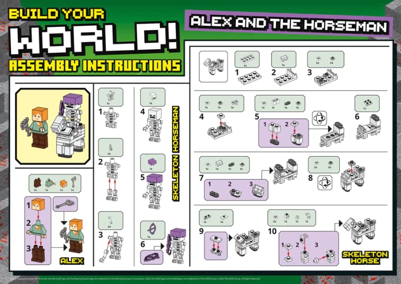 LEGO Minecraft bonus TheBrickPeople tile included for creative setups