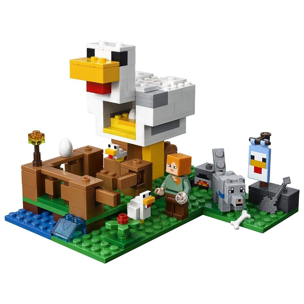 LEGO Minecraft The Chicken Coop henhouse view emphasizing elevated design for creative play