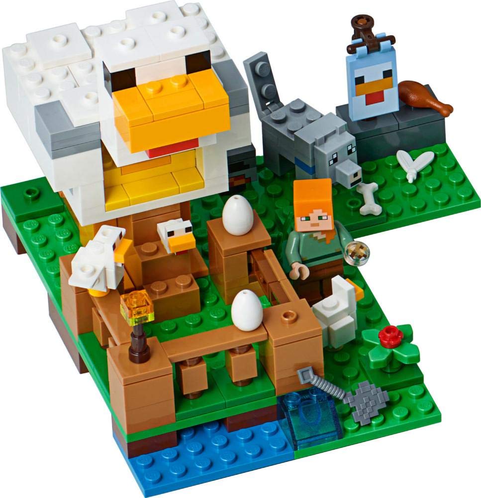 LEGO Minecraft The Chicken Coop Alex minifigure included for adventure storytelling