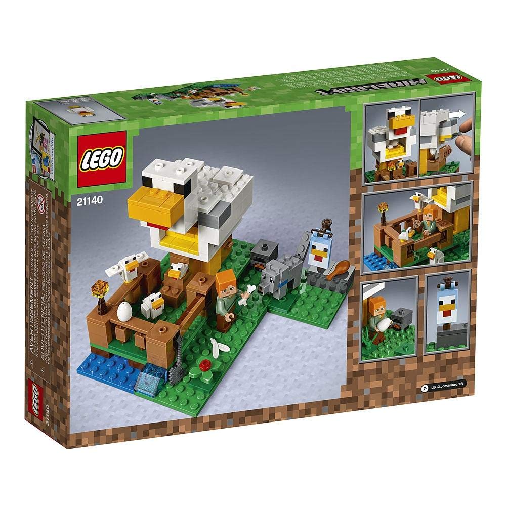 LEGO Minecraft The Chicken Coop tamed wolf figurine introduces companion play