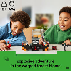 LEGO Minecraft Crimson Warrior figure ready for heroic storytelling and battles.