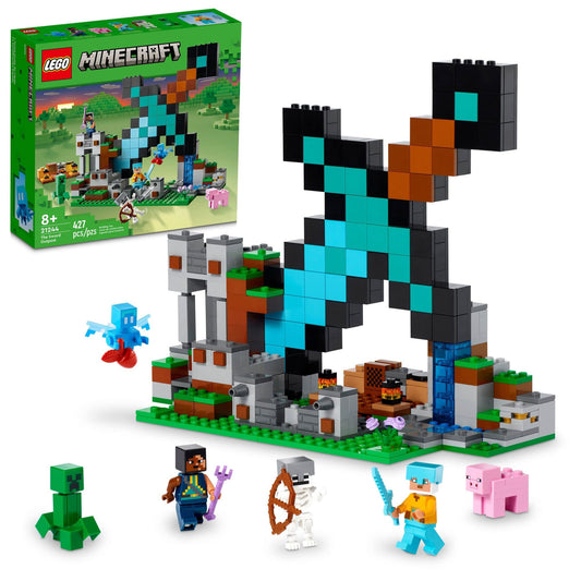 LEGO Minecraft Diamond Sword Outpost base for epic adventures and display
