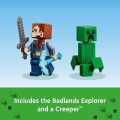 LEGO Minecraft donkey with saddlebags supports adventurous transport and exploration.