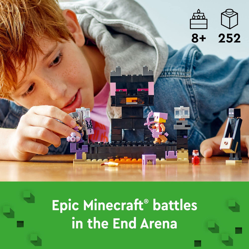 Ender Dragon figure from LEGO Minecraft End Arena for epic battles