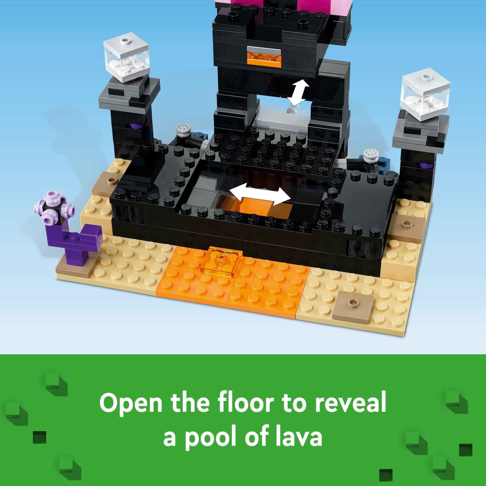 Shulker figure included for surprise blocks in the End Arena