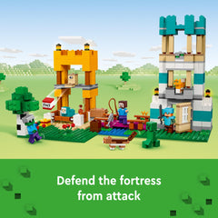 LEGO Minecraft figure Steve with accessories supports hands-on adventures.