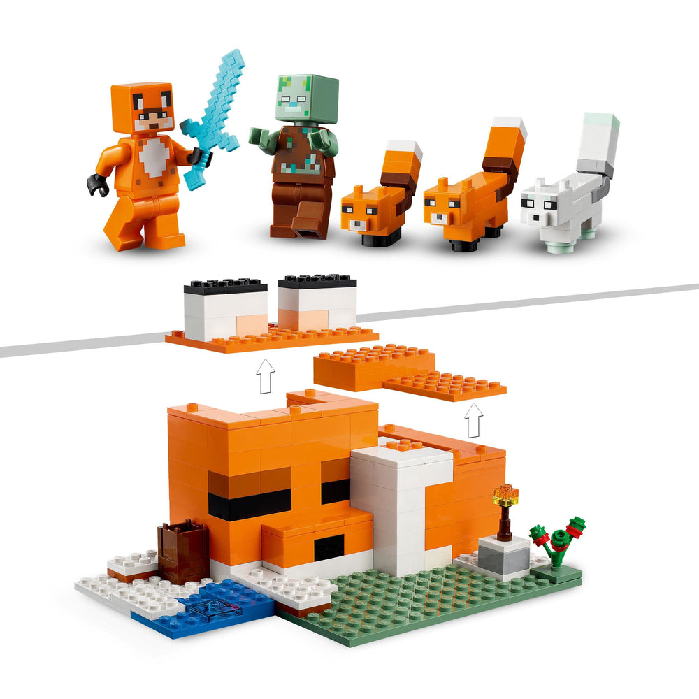 LEGO Minecraft Fox family figures enhancing roleplay scenes