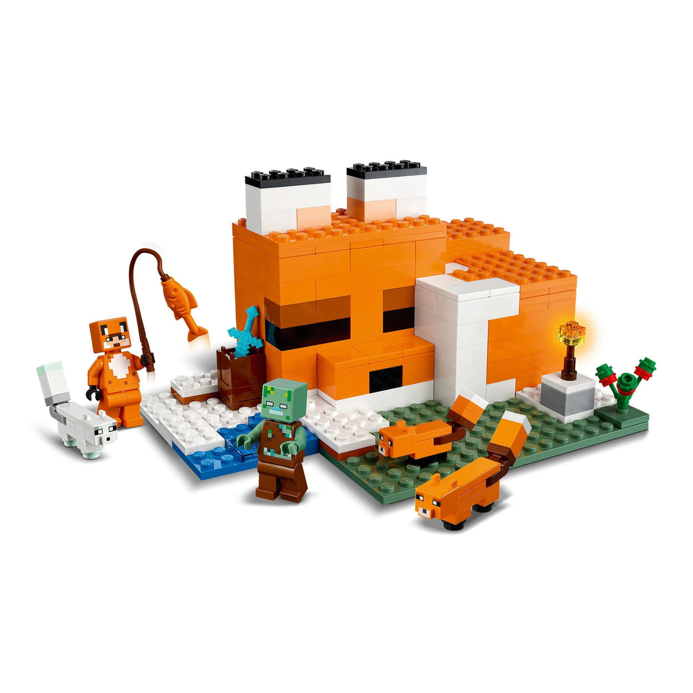 LEGO Minecraft The Fox Lodge House open-back design for easy access