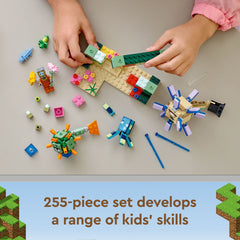 LEGO Minecraft Guardian Battle coral reef build creates colorful, immersive play environments.