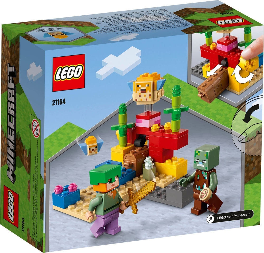 LEGO Minecraft hidden treasure beneath a rock sparks discovery.
