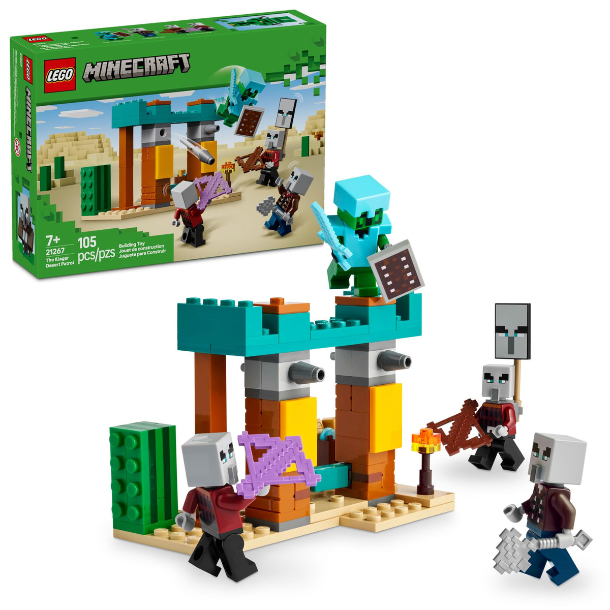 LEGO Minecraft Illager Desert Patrol outpost for imaginative play